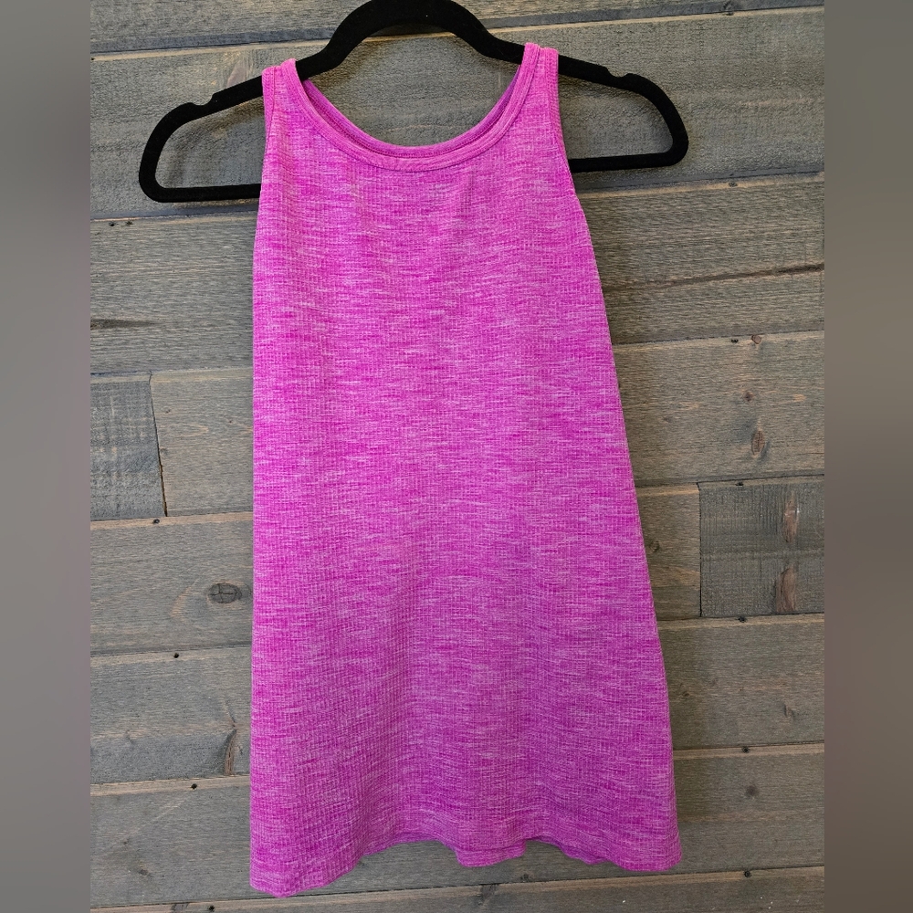 Athleta XL Pink Seamless Racerback Compression Tank - Waffle Knit